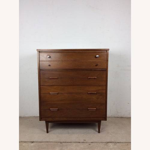 Used Mid Century Modern 4 Drawer Highboy with Chrome for sale on AptDeco