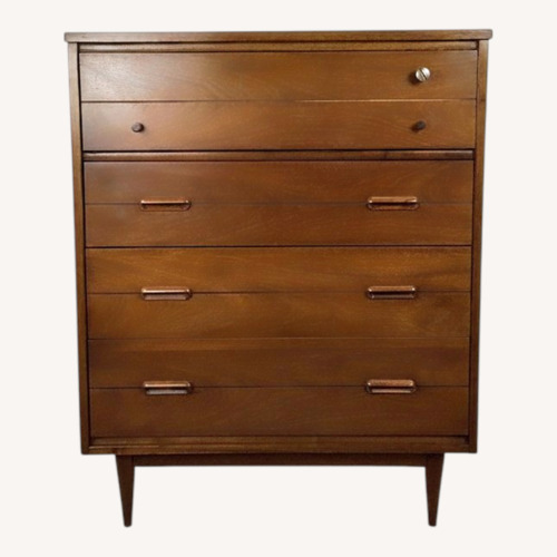 Used Mid Century Modern 4 Drawer Highboy with Chrome for sale on AptDeco
