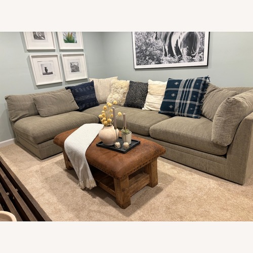 Used Arhaus Pavo Natural Fabric 3+ Piece Sectional for sale on AptDeco