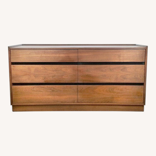 Used Mid Century Six Drawer Walnut Lowboy Dresser for sale on AptDeco