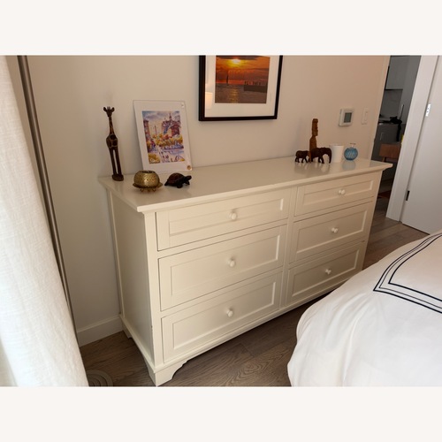 Used Pottery Barn White Cynthia Extra-Wide Dresser for sale on AptDeco