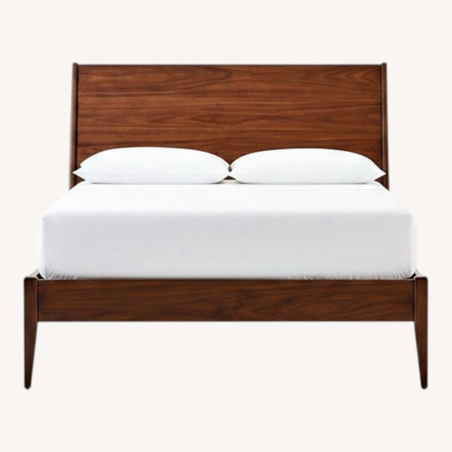 Used West Elm Wright Dark Walnut Wright Queen Bed for sale on AptDeco