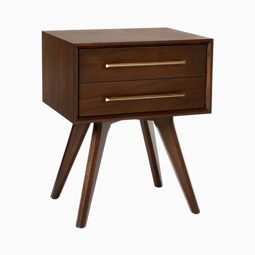 Used West Elm Dark Walnut Wright Nightstand (Set of 2) for sale on AptDeco