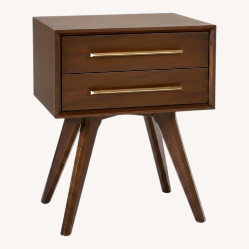 Used West Elm Dark Walnut Wright Nightstand (Set of 2) for sale on AptDeco