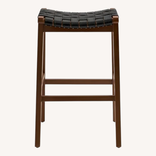 Used Grandin Road Mahogany Wood Sabino Backless Bar Stools for sale on AptDeco