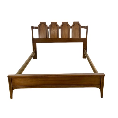 Used Vintage Walnut Mid-Century Modern Full Bed Frame for sale on AptDeco