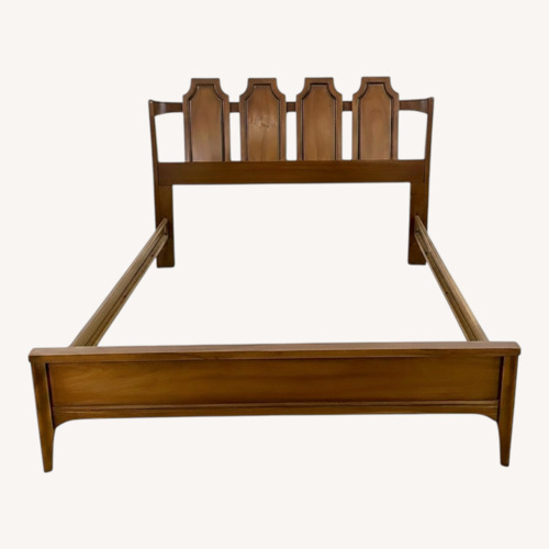 Used Vintage Walnut Mid-Century Modern Full Bed Frame for sale on AptDeco