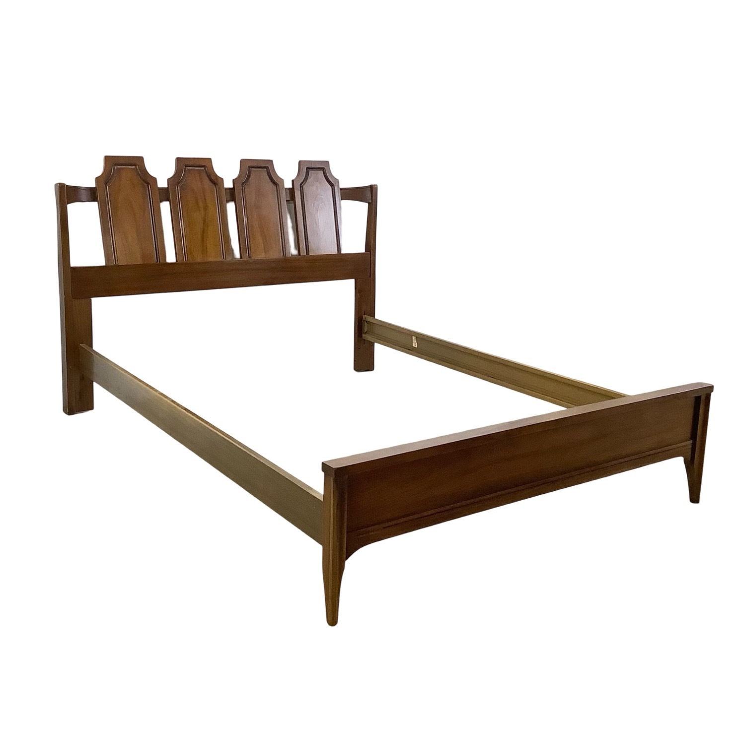 Vintage Walnut Mid-Century Modern Full Bed Frame - image-7