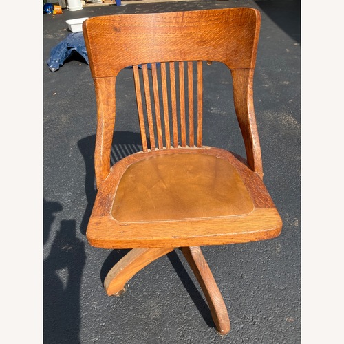 Used Light Brown Oak Bankers Chair for sale on AptDeco