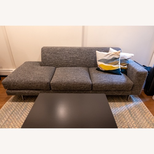 Used Della Robbia Dark Gray One Arm Sofa for sale on AptDeco