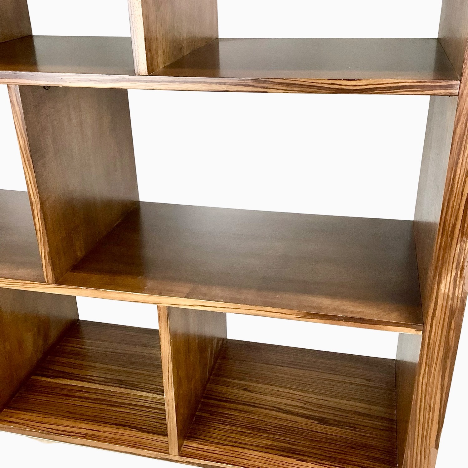 Modern Zebrawood Shelf with Chrome Sled Base - image-15