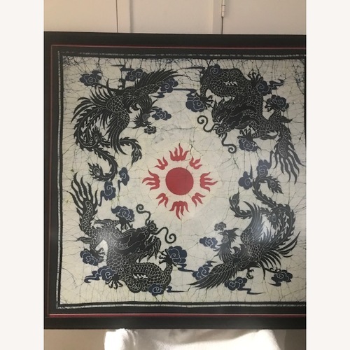 Used Vintage/Antique Chinese Linen Fabric Wall Art for sale on AptDeco