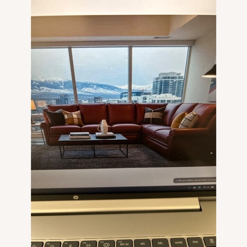 Used Leather Bradington Young sectional  for sale on AptDeco