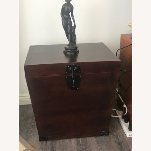 Used Dark Brown Wood Chest for sale on AptDeco