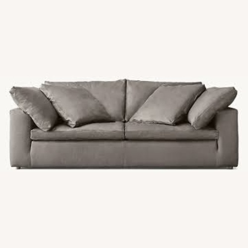 Used Restoration Hardware Cloud Velvet 8 ft. Sofa Twilight Blue Gray for sale on AptDeco