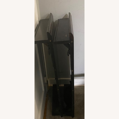 Used Dark Brown Wood Dining Set for sale on AptDeco