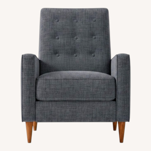 Used West Elm Blue Tweed Rhys Recliner for sale on AptDeco