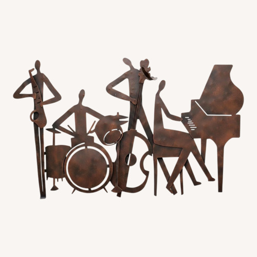 Used Jazz Band Dark Brown Metal Wall Art for sale on AptDeco