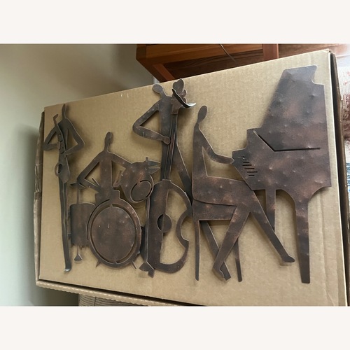 Used Jazz Band Dark Brown Metal Wall Art for sale on AptDeco