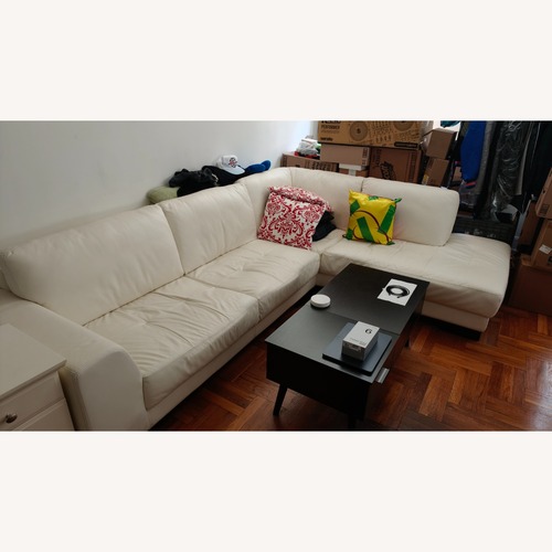 Used New Spec Inc Italian Leather 2 Piece Chaise Sectional for sale on AptDeco