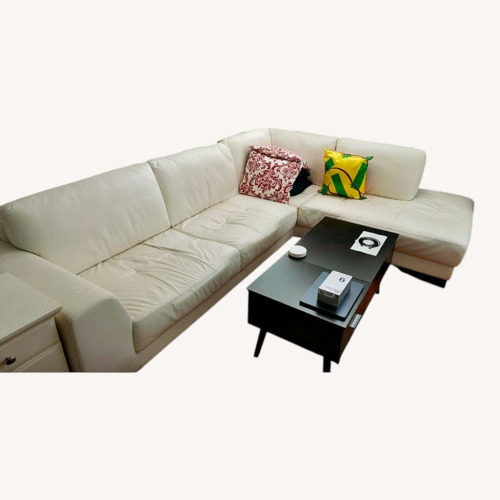 Used New Spec Inc Italian Leather 2 Piece Chaise Sectional for sale on AptDeco