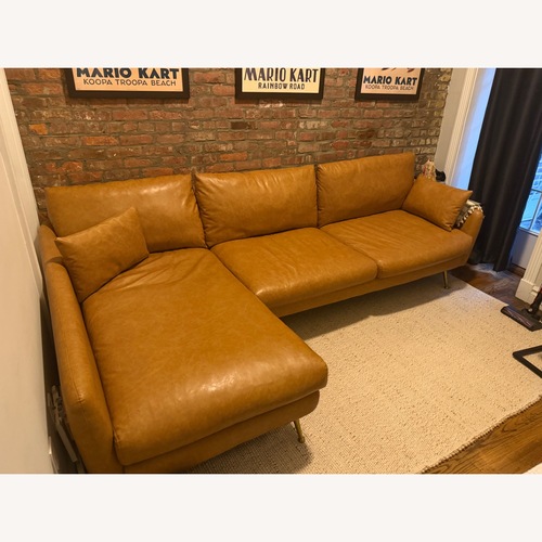 Used Albany Park Leather 3+ Seater Sofa for sale on AptDeco