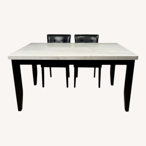 Used Ashley Furniture Dark Brown Leather Dining Set for sale on AptDeco