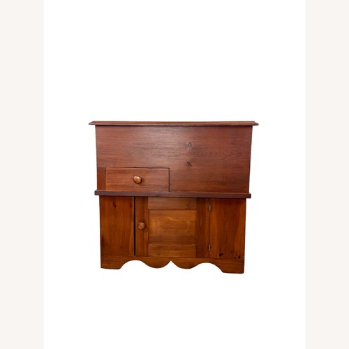 Used Rustic Pine Drysink Cabinet with Lift Top for sale on AptDeco