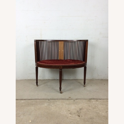 Used Antique Edwardian Settee with Inlaid Mahogany for sale on AptDeco