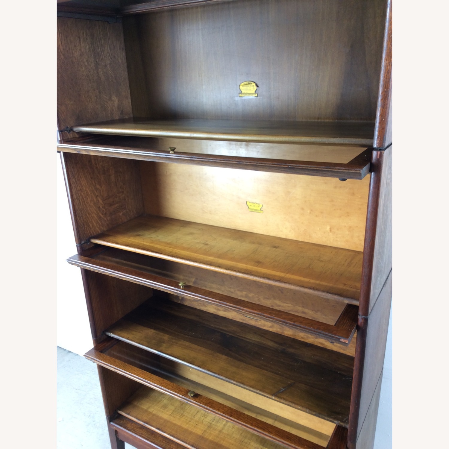Antique Oak 4 Stack Barrister Bookcase - image-20