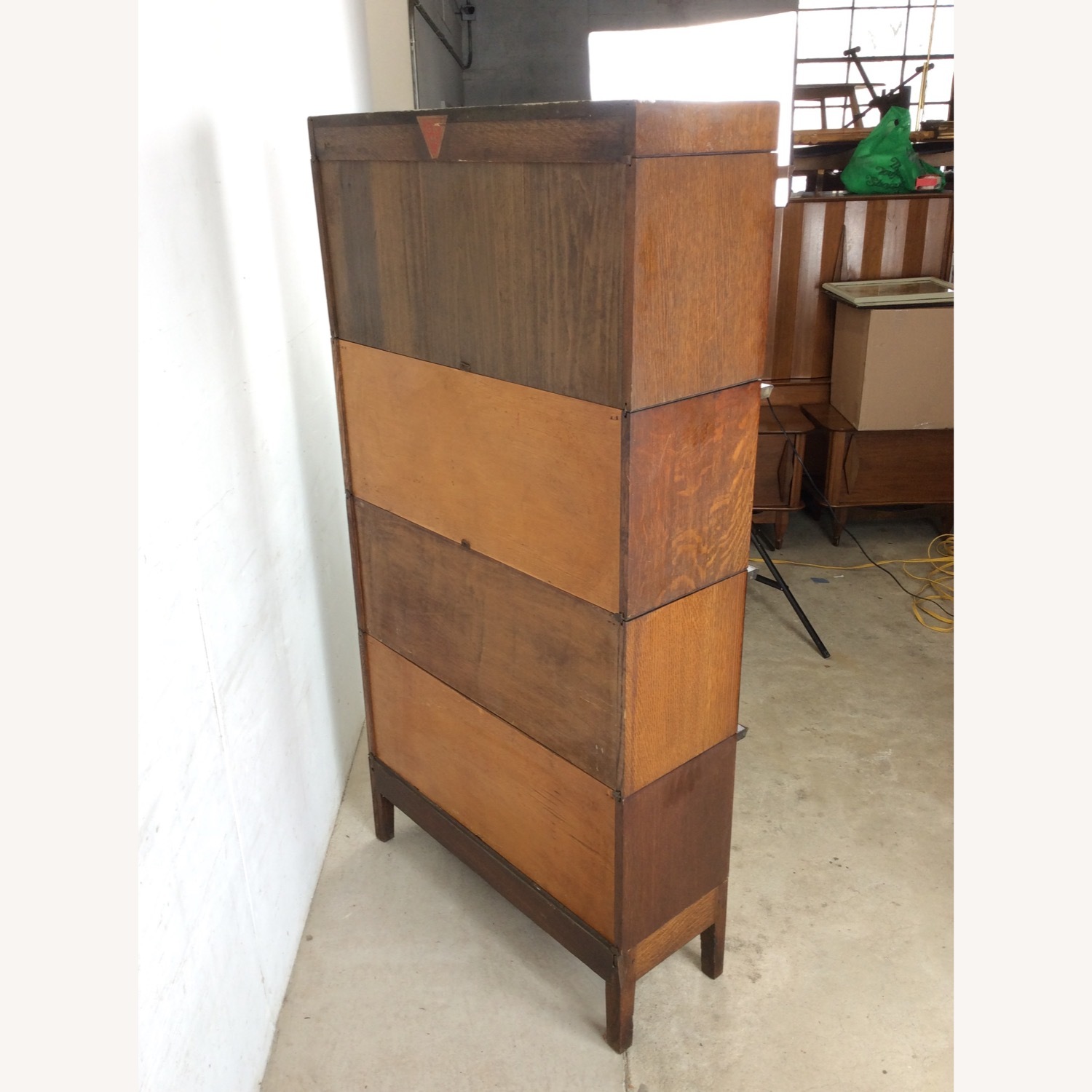 Antique Oak 4 Stack Barrister Bookcase - image-22