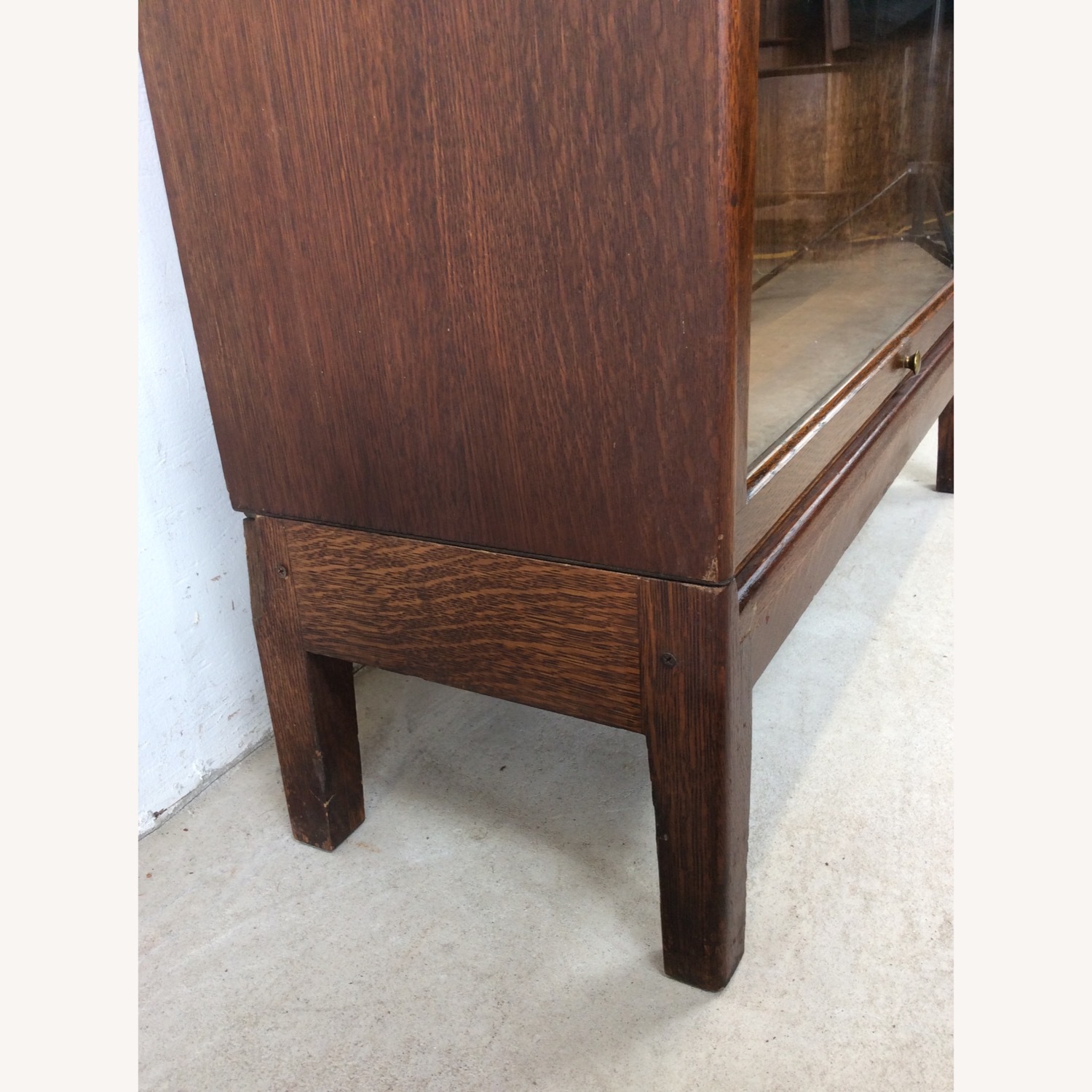 Antique Oak 4 Stack Barrister Bookcase - image-9