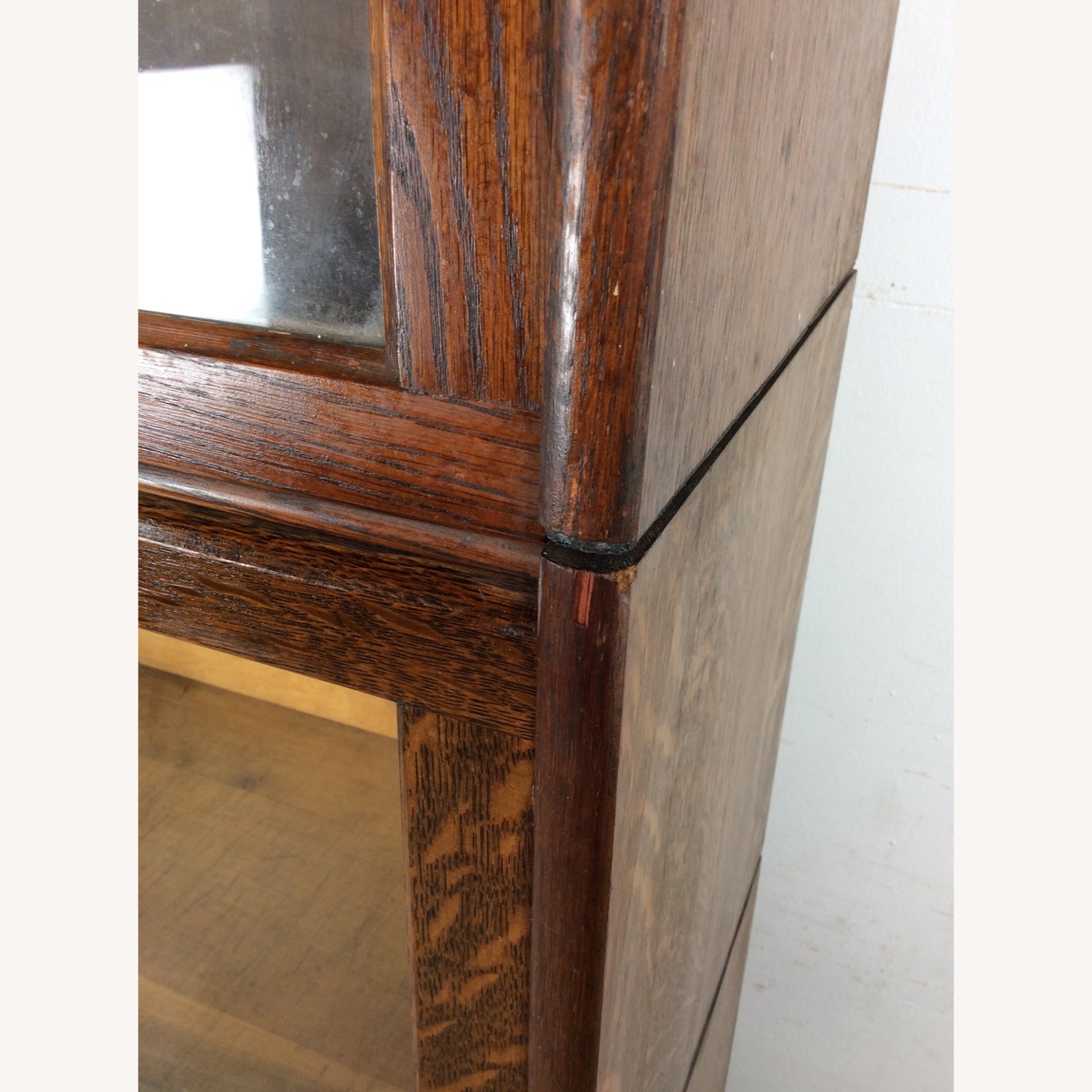 Antique Oak 4 Stack Barrister Bookcase - image-4