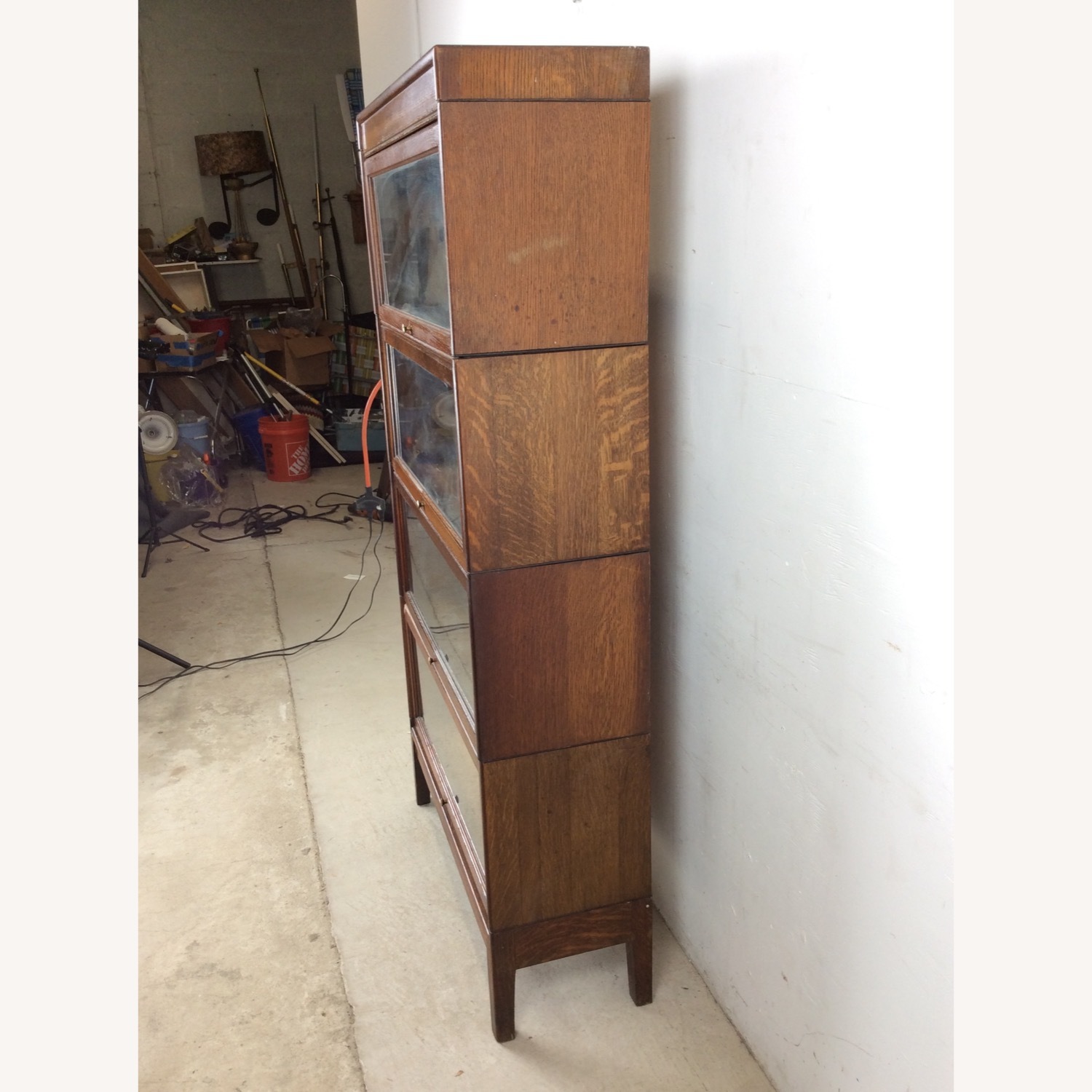 Antique Oak 4 Stack Barrister Bookcase - image-11