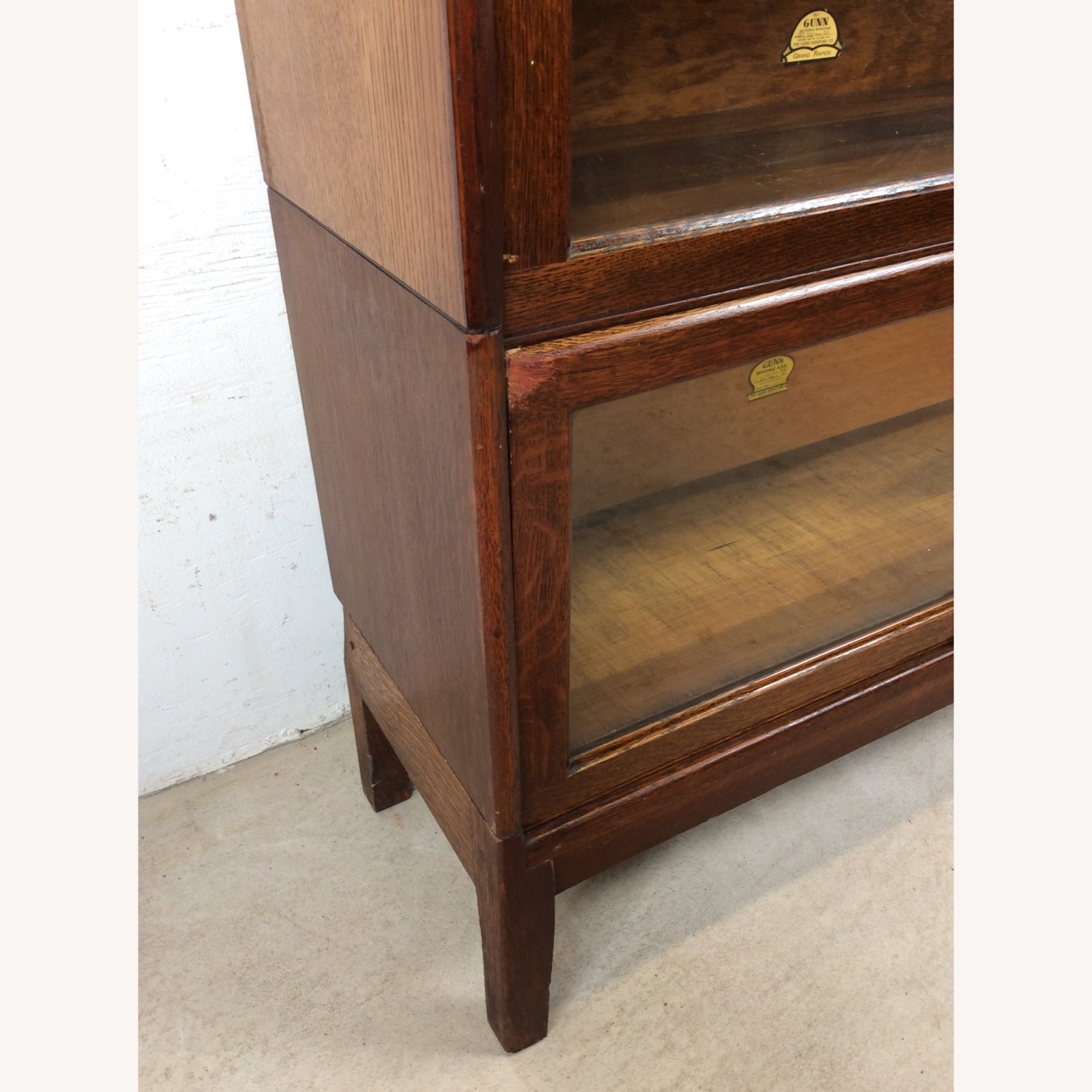Antique Oak 4 Stack Barrister Bookcase - image-7