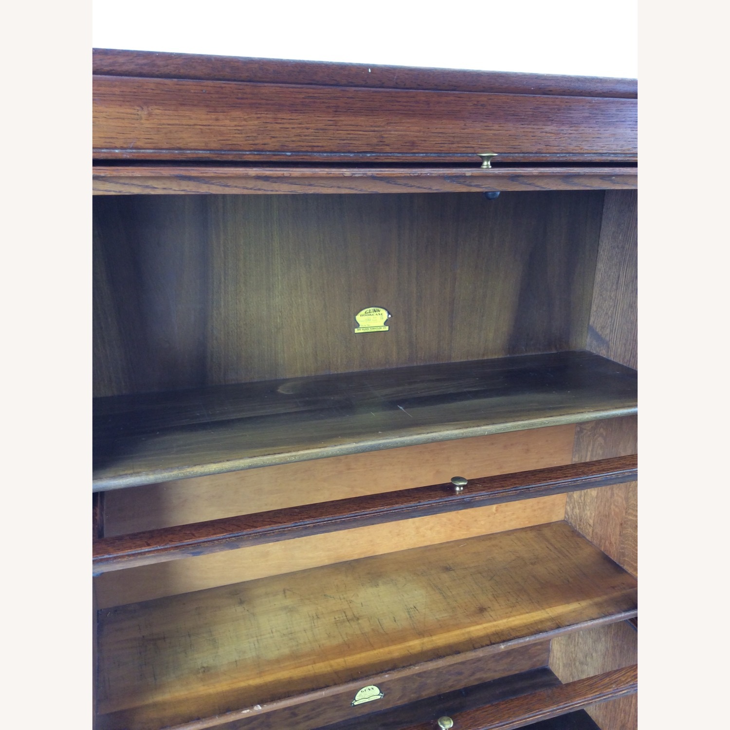 Antique Oak 4 Stack Barrister Bookcase - image-18