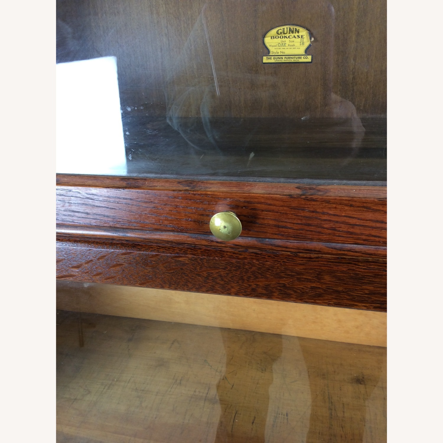 Antique Oak 4 Stack Barrister Bookcase - image-6