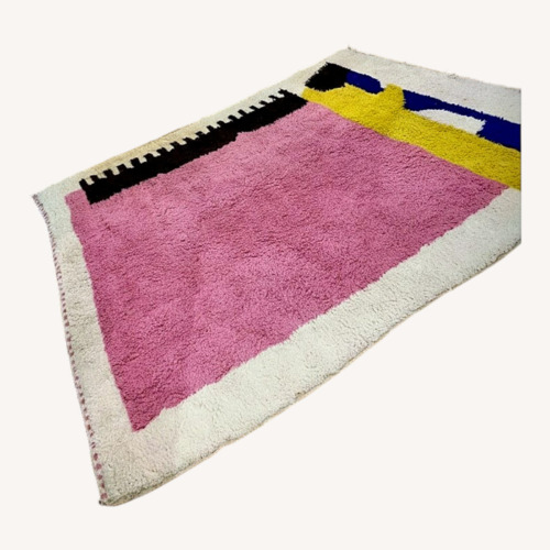 Used Pink Wool Area Rug 8' x 10' for sale on AptDeco