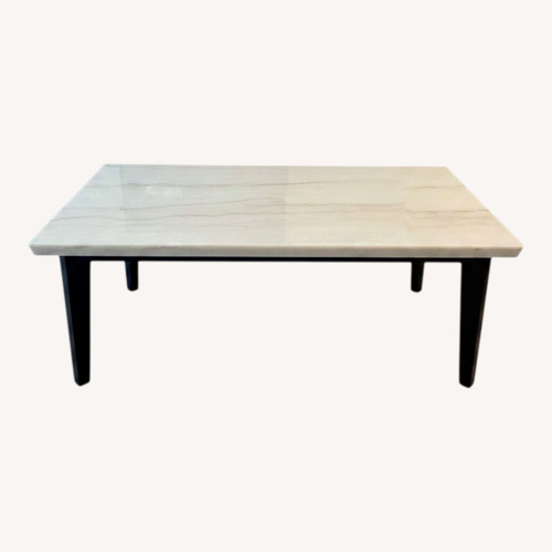 Used Dark Brown Marble Coffee Table for sale on AptDeco