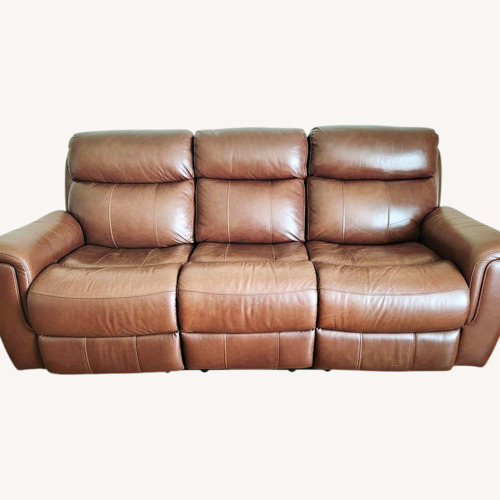 Used Dark Brown Leather 3+ Seater Sofa for sale on AptDeco