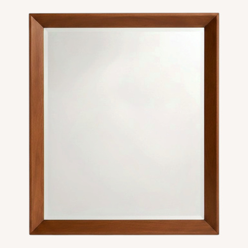 Used Dark Brown Wood Wall/Dresser Mirror for sale on AptDeco