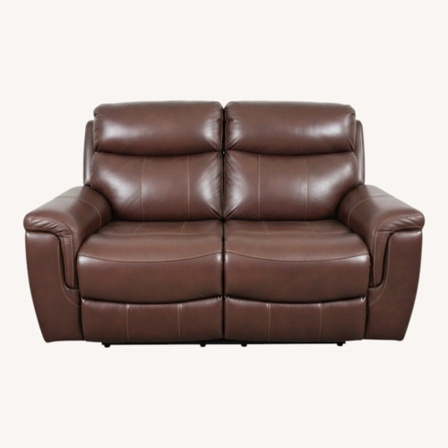 Used Dark Brown Leather 2 Seater Sofa for sale on AptDeco