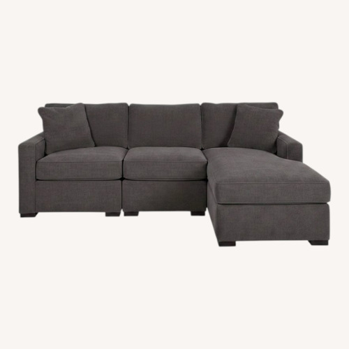 Used Macy's Radley Dark Gray Fabric 3+ Piece Sectional for sale on AptDeco