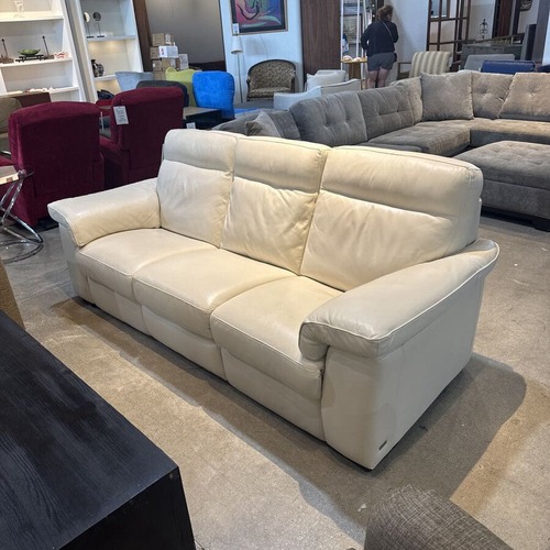 Used 3-Seat Leather Brivido Reclining Sofa for sale on AptDeco