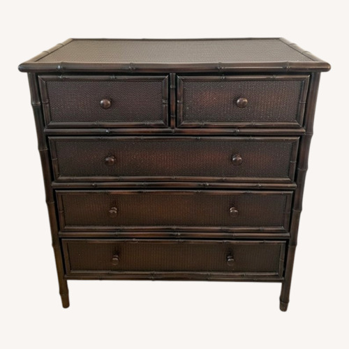 Used Ethan Allen Dark Brown Wood Dresser for sale on AptDeco