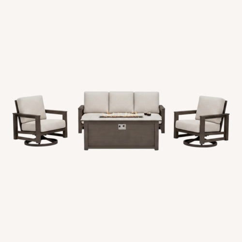 Used SunVilla Royce 4-piece Fire Outdoor Patio Seating Set for sale on AptDeco