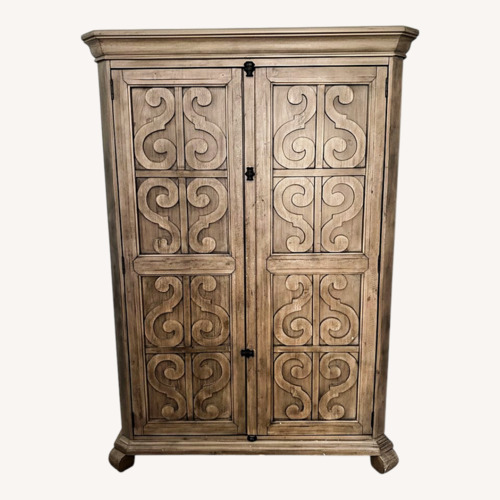 Used Vintage/Antique Light Brown Wood Chest for sale on AptDeco