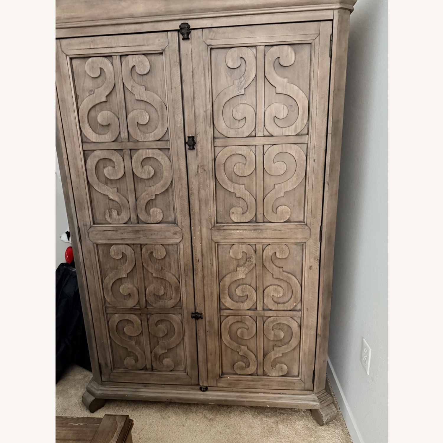 Vintage/Antique Light Brown Wood Chest - image-1
