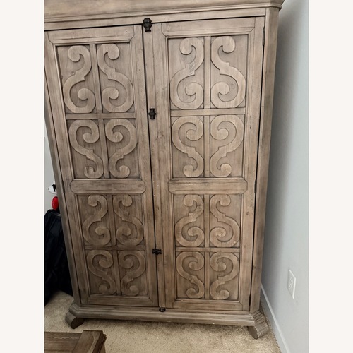 Used Vintage/Antique Light Brown Wood Chest for sale on AptDeco