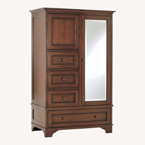 Used Pottery Barn Cynthia Mahogany Chiffonier for sale on AptDeco